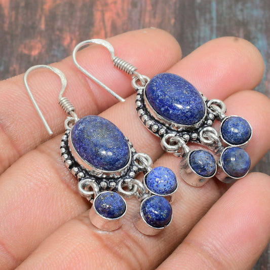 Azure Wisdom – Lapis Lazuli & Sterling Silver Earrings
