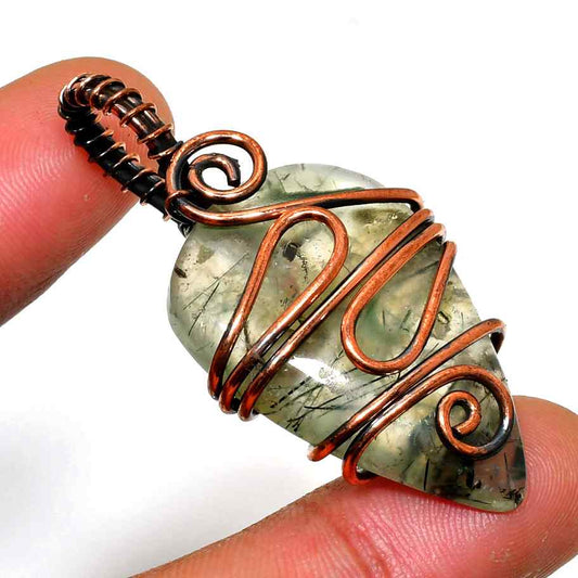 Gaia’s Embrace – Greenstone & Copper Pendant