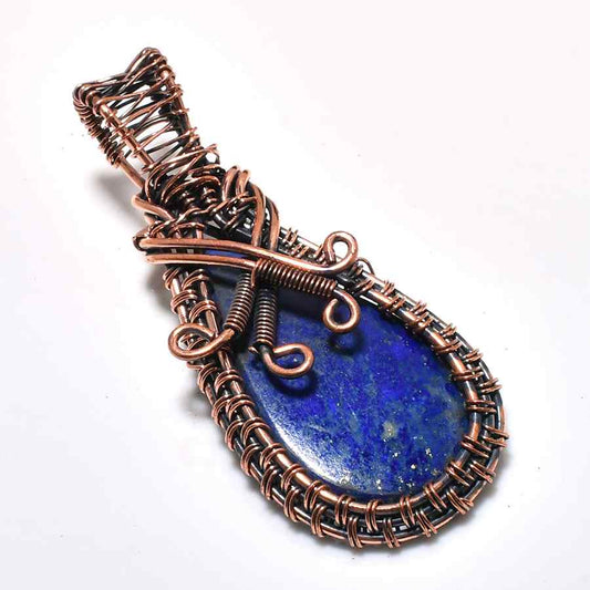 Celeste’s Clarity – Lapis Lazuli Copper Pendant