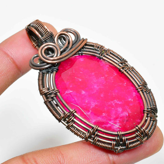 Passion’s Flame – Ruby Copper Pendant