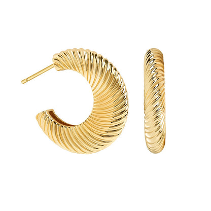 Vintage Oval Textured Earrings
