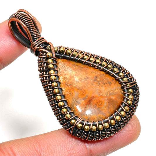 Terra’s Embrace – Jasper Copper Pendant