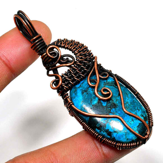 Tranquil Tides – Turquoise Copper Pendant