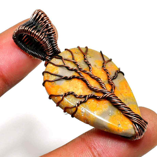 Gaia’s Embrace – Earthstone Copper Pendant