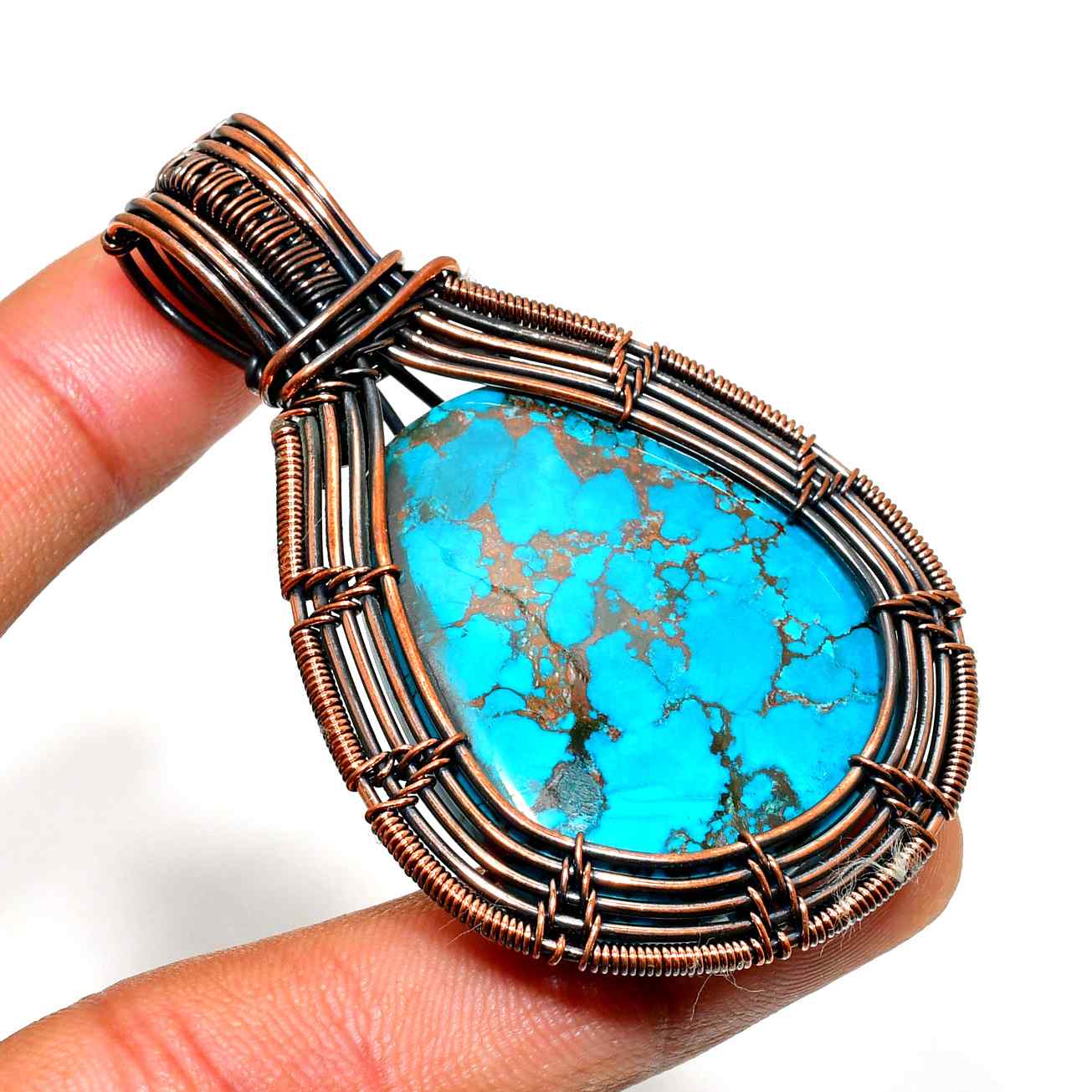 Gaia’s Whisper – Turquoise Copper Pendant