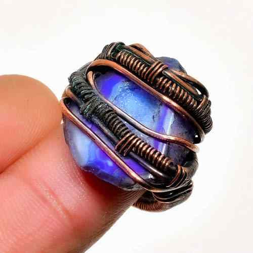 Tranquil Whisper – Amethyst Copper Ring