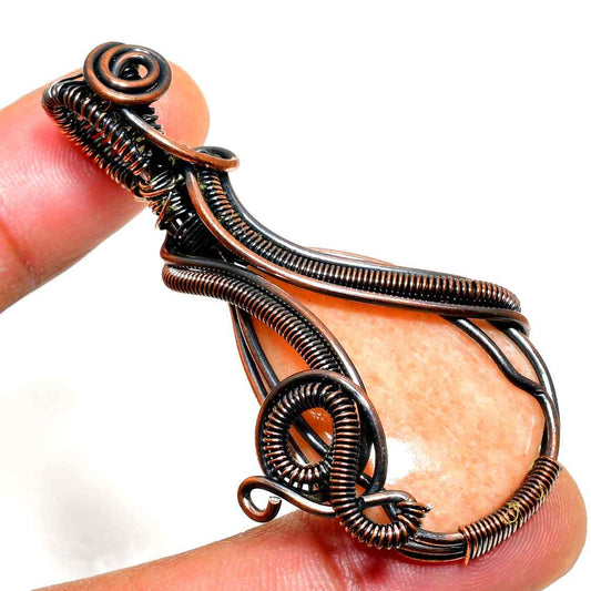 Ezra’s Veil – Amethyst & Oxidized Copper Pendant