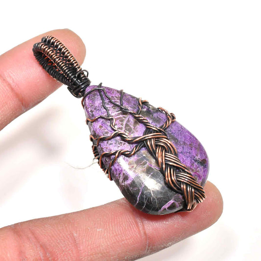 Serenity’s Embrace – Amethyst Copper Pendant