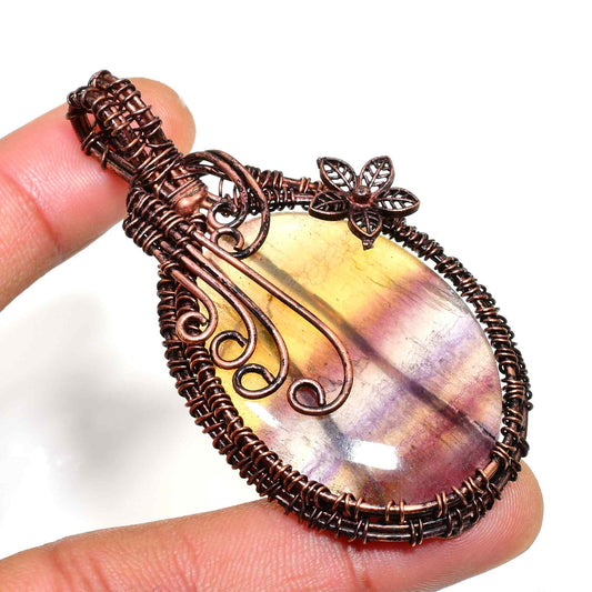Clarity’s Harmony – Fluorite Copper Pendant