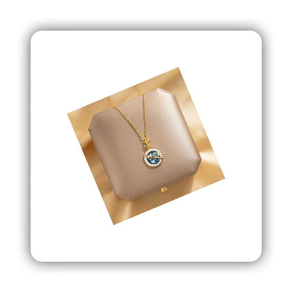 Planet Titanium Steel Necklace