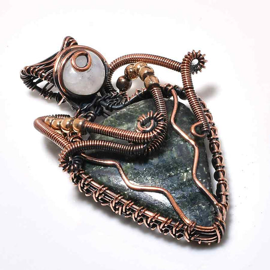 Mystic Balance – Natural Stone Copper Pendant