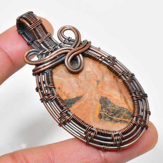 Grounded Grace – Jasper & Copper Pendant