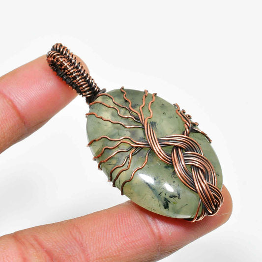 Earth’s Embrace – Moss Agate Copper Pendant