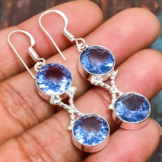 Calm Cascade – Blue Kyanite Sterling Silver Earrings
