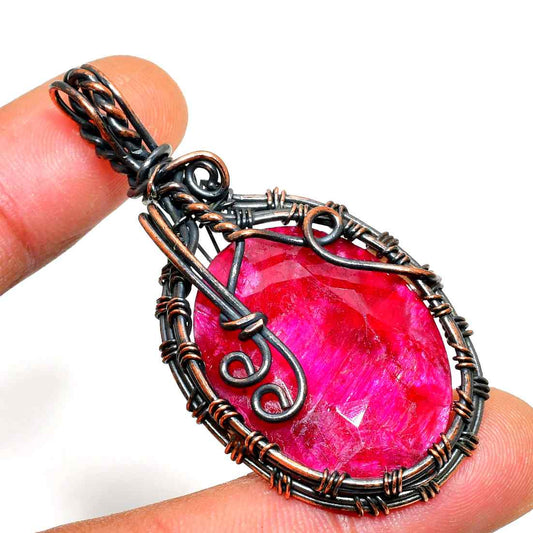 Emberheart – Ruby Copper Pendant