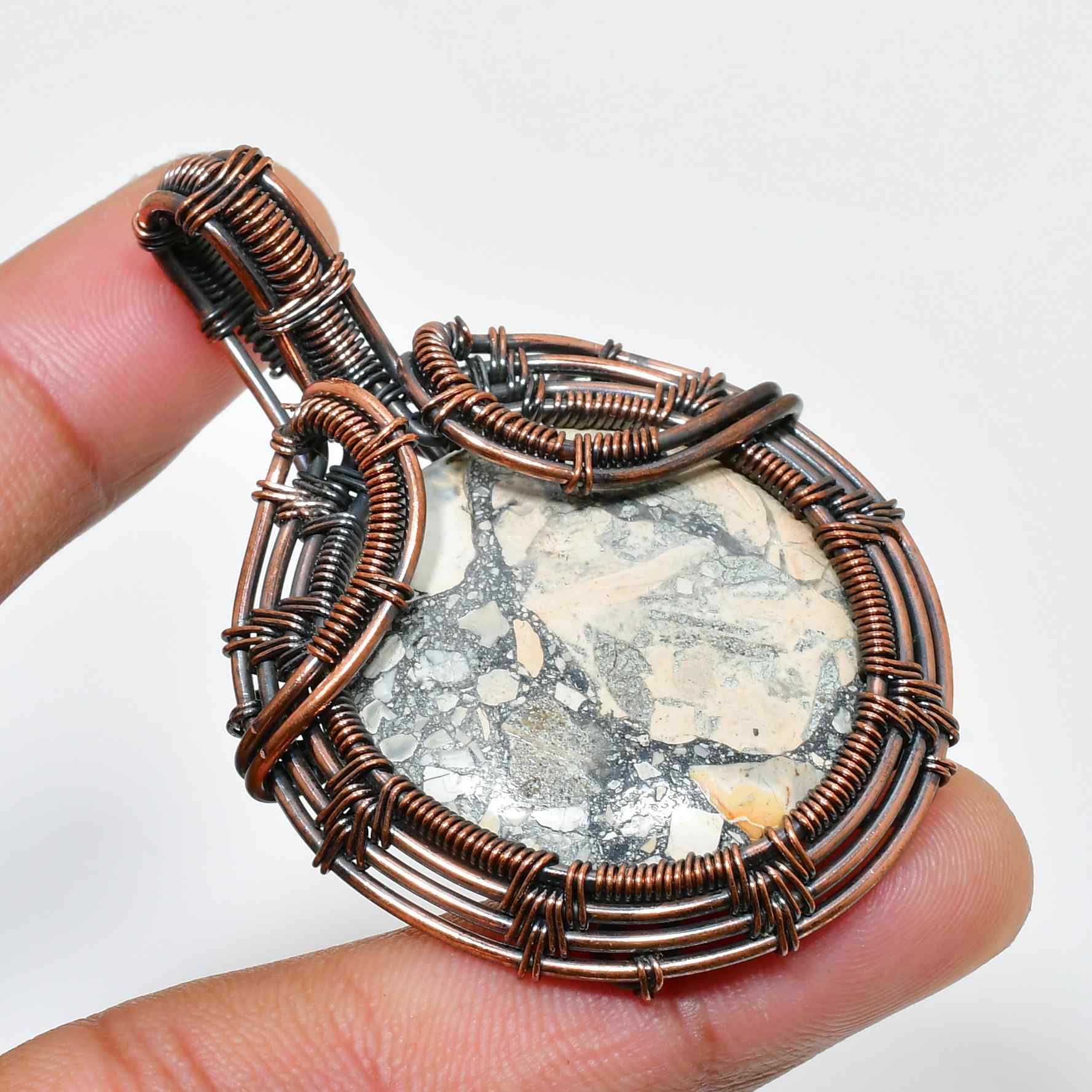 Terra’s Embrace – Earthstone Copper Pendant