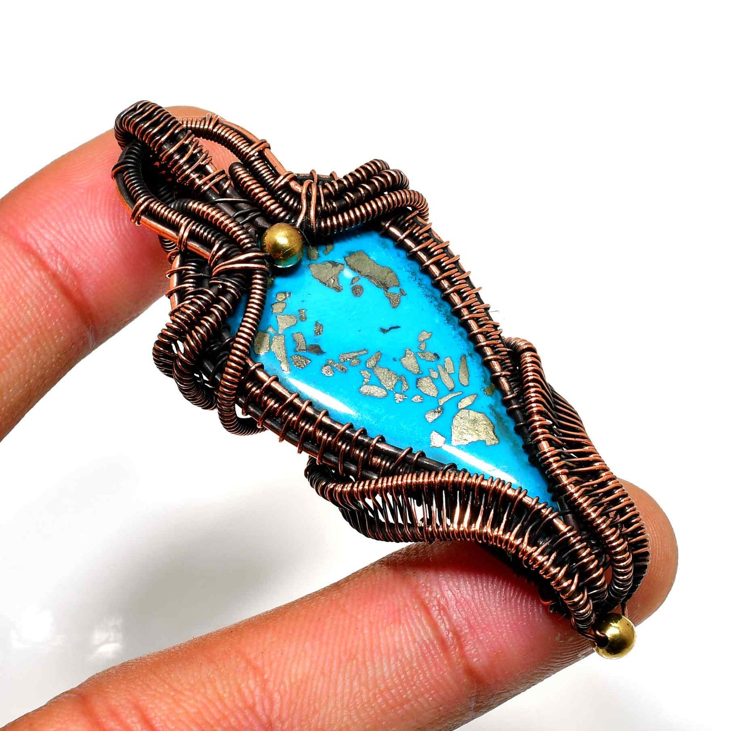 Tranquil Voyage – Turquoise Copper Pendant