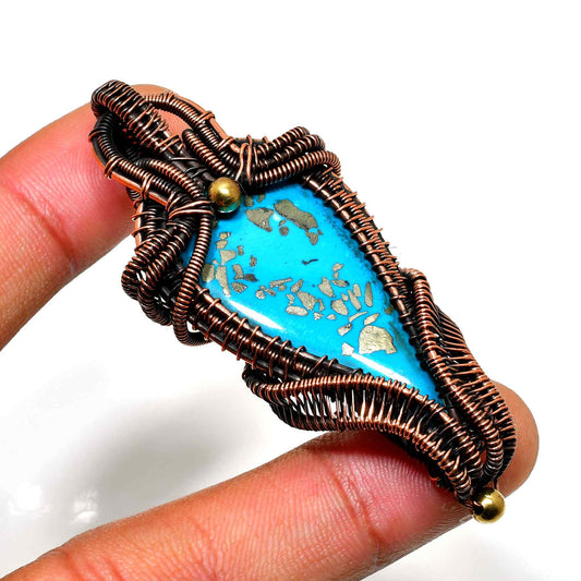 Tranquil Voyage – Turquoise Copper Pendant