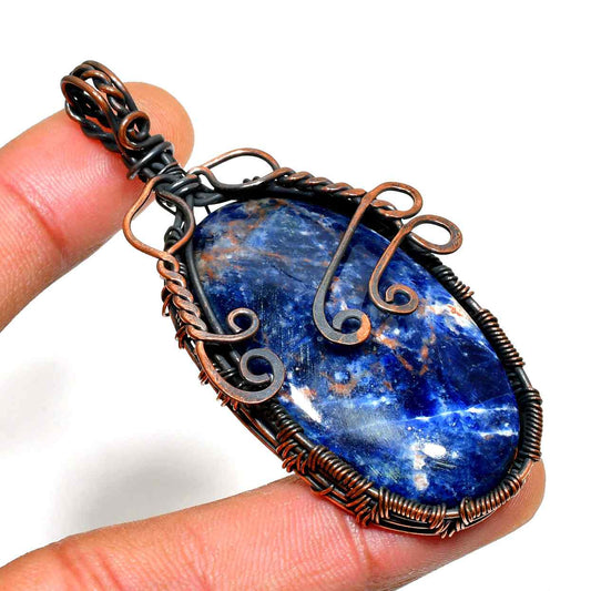 Serenity’s Spirit – Sodalite & Copper Pendant