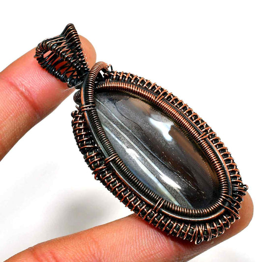 Terra’s Anchor – Agate Copper Pendant