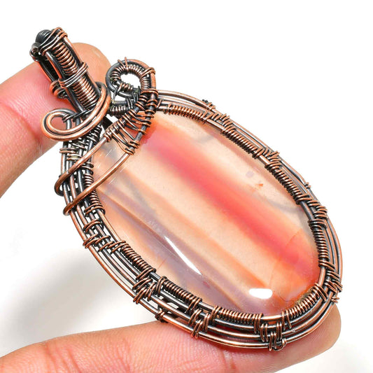 Terra’s Harmony – Antique Copper Agate Pendant