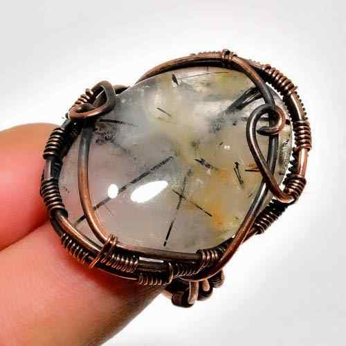 Gaia’s Prism – Quartz & Vintage Brass Pendant