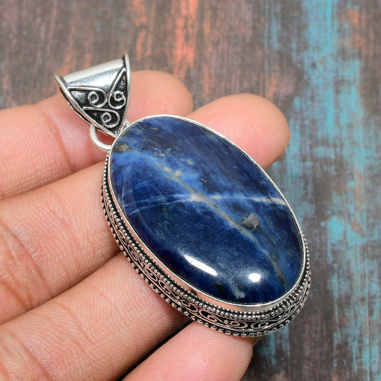 Sodalite Serenity – Sterling Silver Tranquility Pendant
