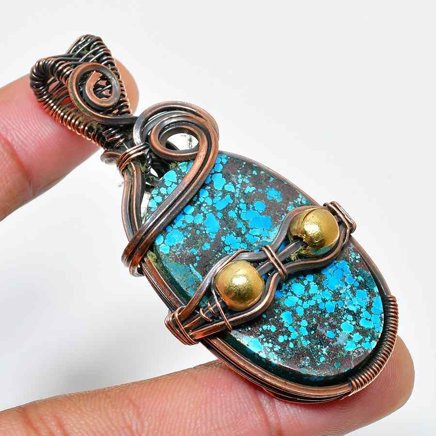 Serenity’s Shield – Turquoise Copper Pendant