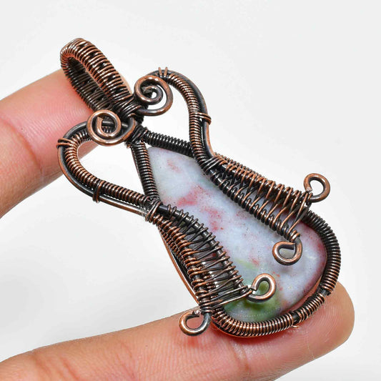 Ezra’s Veil – Grounding Stone & Copper Pendant