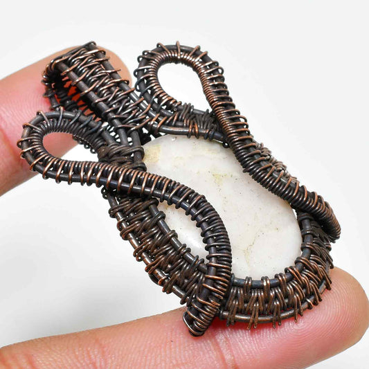Gaia’s Anchor – Copper-Wrapped Jasper Pendant