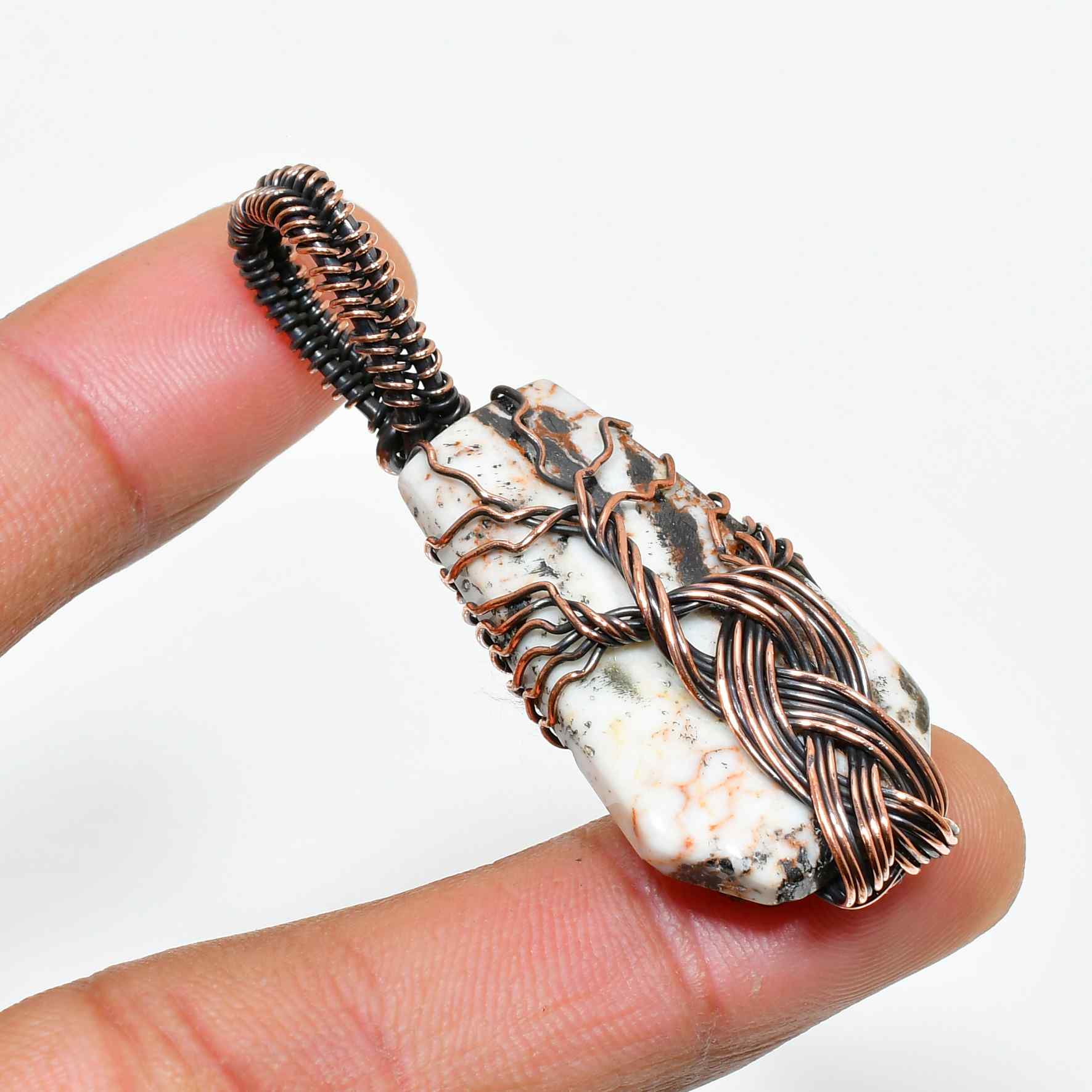 Terra’s Embrace – Antique Copper Grounding Pendant