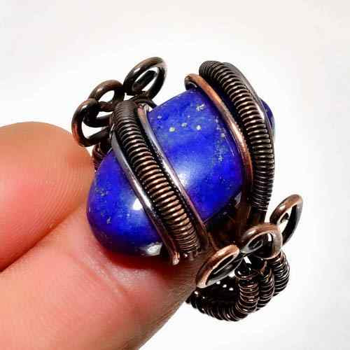 Serenity’s Embrace – Lapis Lazuli Copper Ring