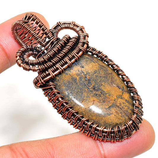 Earth’s Embrace – Jasper & Copper Pendant