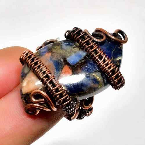 Earth’s Embrace – Copper-Wrapped Crystal Pendant
