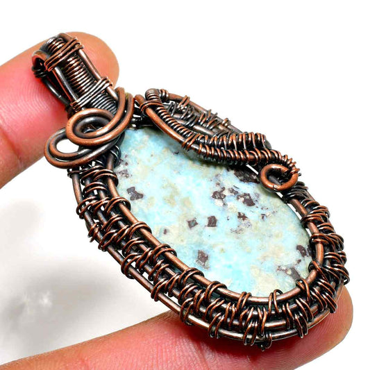 Mystic Meridian – Amethyst Copper Pendant
