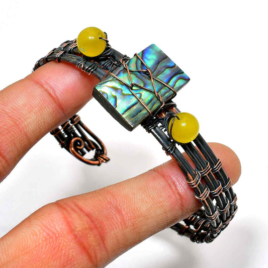 Ocean Aura – Abalone & Copper Bracelet
