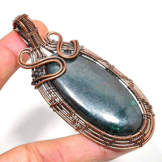 Gaia’s Harmony – Copper & Stone Pendant