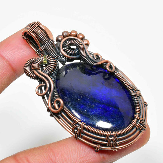 Mystic Azure – Lapis Copper Pendant