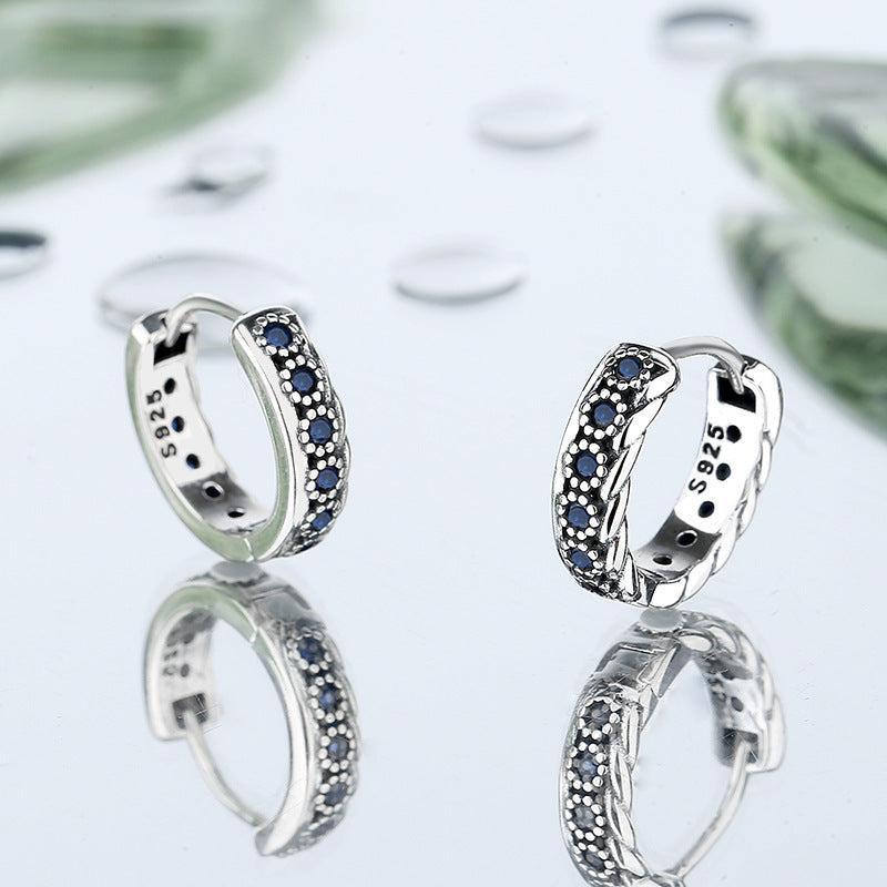 Vintage Braid Earrings  - 925 Sterling Silver