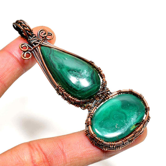 Heart’s Guardian – Malachite & Copper Pendant