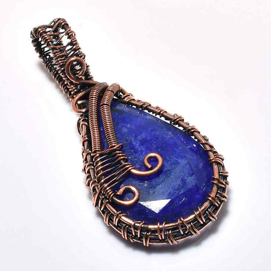 Celestial Whisper – Lapis & Copper Pendant