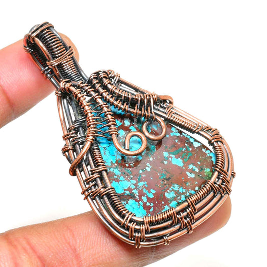 Azura Shield – Turquoise Copper Pendant