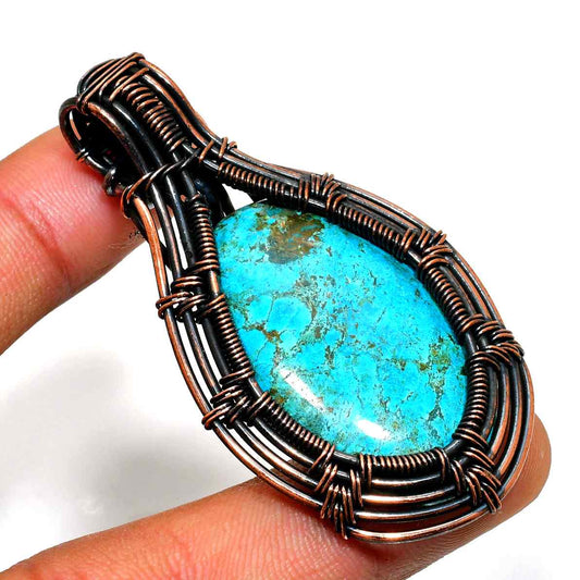 Oasis Whisper – Turquoise Copper Pendant