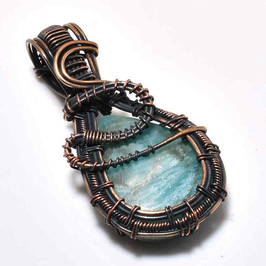 Serenity’s Whisper – Amazonite Copper Pendant