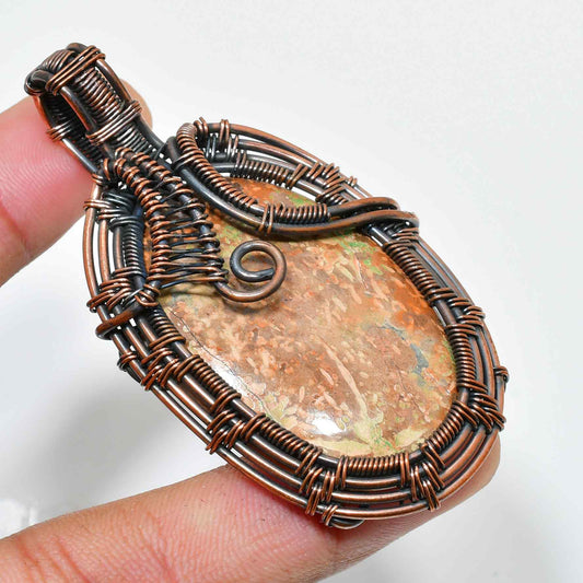 Grounded Grace – Jasper Copper Pendant