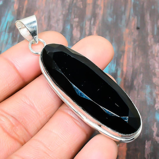 Obsidian’s Whisper – Black Obsidian & Sterling Silver Pendant