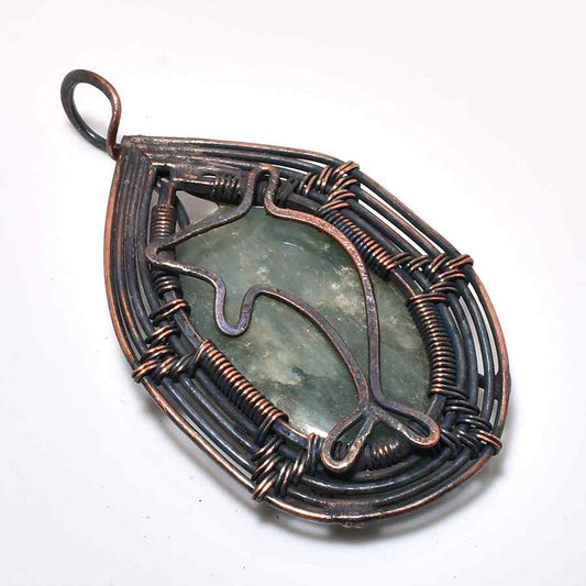 Ocean’s Embrace – Greenstone Copper Pendant
