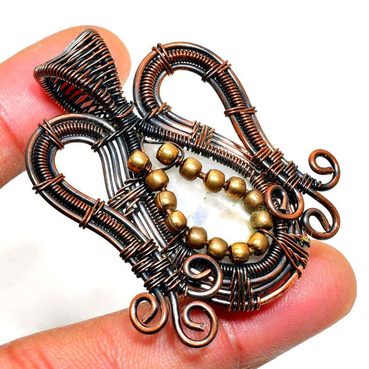 Inner Light – Copper-Wrapped Crystal Pendant