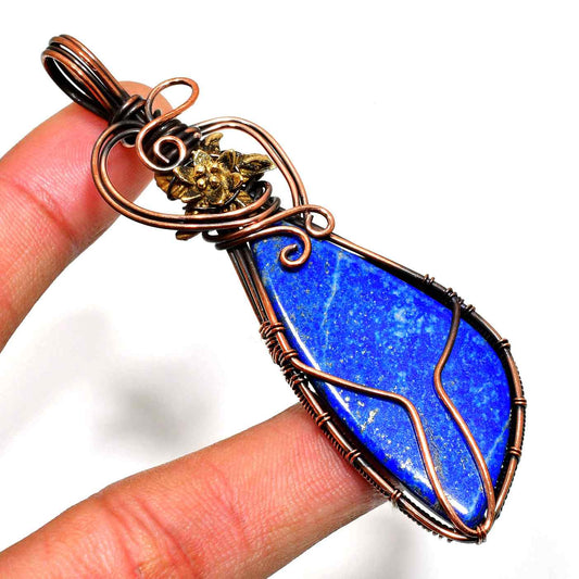 Lapis Mystique – Antique Bronze Lapis Lazuli Pendant