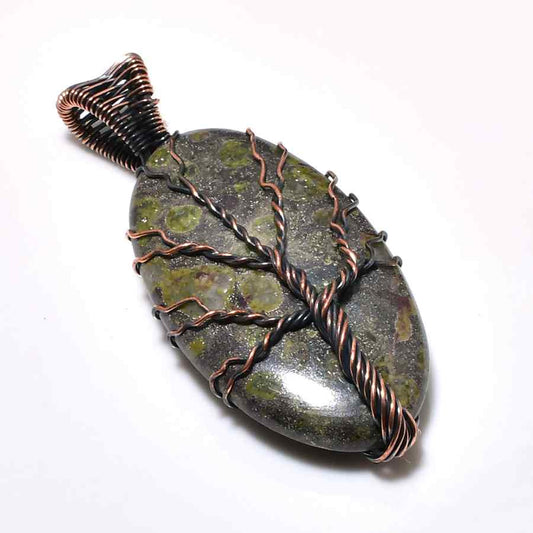 Gaia’s Embrace – Smoky Quartz Copper Pendant